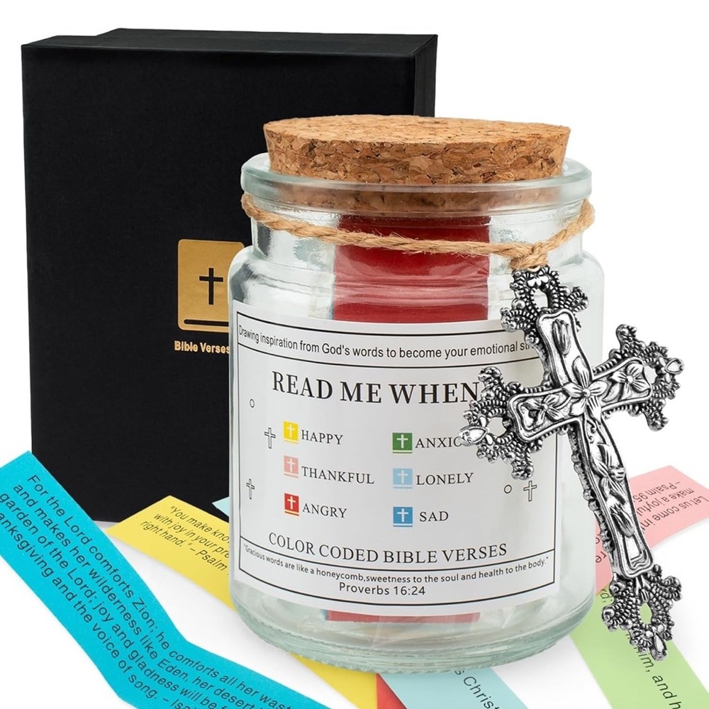 Inspirational Color Coded Bible Verses Jar
